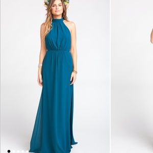 Deep Jade Collette collared dress